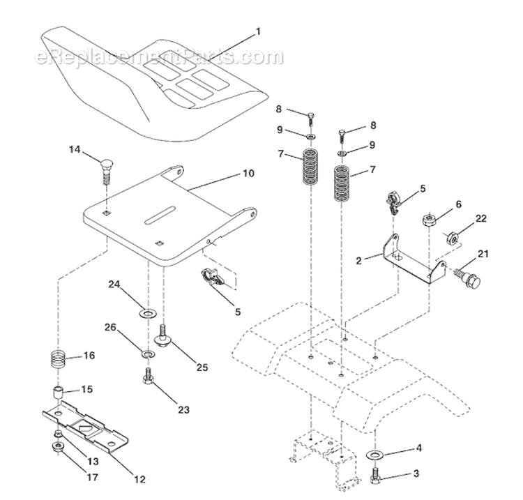Page F Diagram and Parts List for WE1538C  Weed Eater Lawn Tractor